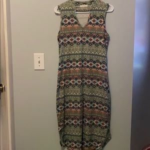 Green shapes dress